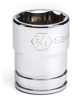 GearWrench 80355 &amp;frac38;&amp;quot; Drive 6-Point Standard SAE Socket, <sup>9</sup>&amp;frasl;<sub>16</sub>&amp;quot;-