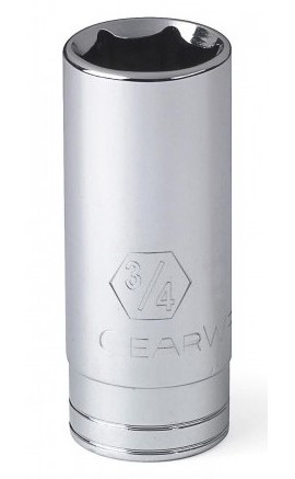 GearWrench 80390 &amp;frac38;&amp;quot; Drive 6-Point Deep Metric Socket, 8 mm-