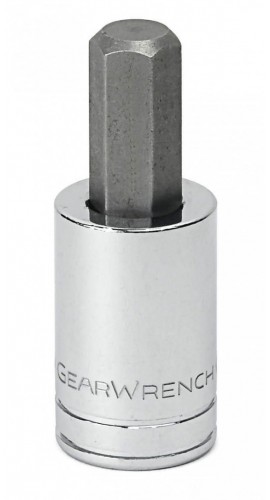 GearWrench 80429 &amp;frac38;&amp;quot; Drive Hex Bit Metric Socket, 8 mm, alloy steel-