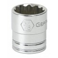 GearWrench 80501 &amp;frac38;&amp;quot; Drive 12-Point Standard SAE Socket, <sup>9</sup>&amp;frasl;<sub>16</sub>&amp;quot;-
