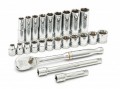 GearWrench 80559 6 and 12-Point Standard and Deep Metric Mechanics Tool Set, 24-piece-