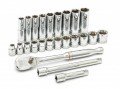 GearWrench 80559 6 and 12-Point Standard and Deep Metric Mechanics Tool Set, 24-piece-