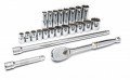 GearWrench 80707 &amp;frac12;&amp;quot; Drive 6-Point Standard and Deep SAE Mechanics Tool Set, 23-piece-