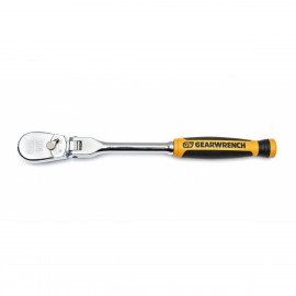 GearWrench 81009T &amp;frac14;&amp;quot; Drive 90 Tooth Dual Material Flex Head Teardrop Ratchet, 8&amp;quot;-