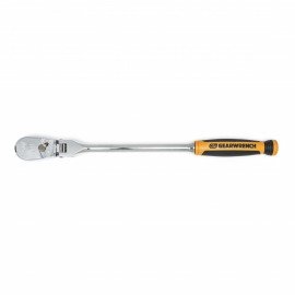 GearWrench 81210T &amp;frac38;&amp;quot; Drive 90 Tooth Dual Material Flex Head Teardrop Ratchet, 13&amp;quot;-