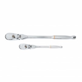 GearWrench 81216T &amp;frac14&amp;quot; and &amp;frac38;&amp;quot; Drive 90 Tooth Flex Head Teardrop Ratchet Set-
