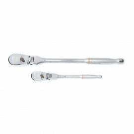 GearWrench 81216T &amp;frac14&amp;quot; and &amp;frac38;&amp;quot; Drive 90 Tooth Flex Head Teardrop Ratchet Set-