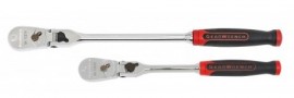 Gearwrench 81275 84-Tooth Dual Material Locking Flex Head Teardrop Ratchet Set-