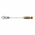 GearWrench 81371T &amp;frac12;&amp;quot; Drive 90 Tooth Dual Material Locking Flex Head Teardrop Ratchet, 17&amp;quot;-