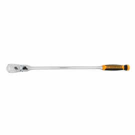 GearWrench 81372T &amp;frac12;&amp;quot; Drive 90 Tooth Dual Material Locking Flex Head Teardrop Ratchet, 24&amp;quot;-