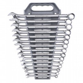 GearWrench 81902 12 Point Long Pattern Combination Metric Wrench Set, 15 pieces-