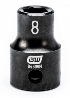 GearWrench 84309N &amp;frac38;&amp;quot; Drive 6-Point Standard Impact Metric Socket, 8 mm-