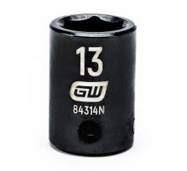 GearWrench 84314N &amp;frac38;&amp;quot; Drive 6-Point Standard Impact Metric Socket, 13 mm-