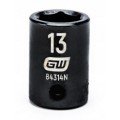 GearWrench 84314N &amp;frac38;&amp;quot; Drive 6-Point Standard Impact Metric Socket, 13 mm-