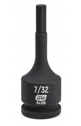 GearWrench 84398 &amp;frac38;&amp;quot; Drive Hex Bit Impact SAE Socket, <sup>7</sup>&amp;frasl;<sub>32</sub>&amp;quot;-