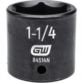 GearWrench 84514N 6-Point Standard Impact Socket, SAE, 1-1/4", ½" tang-