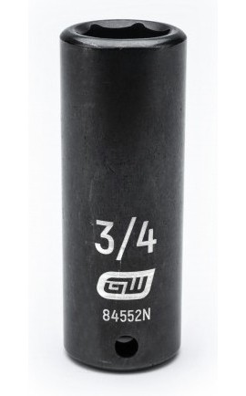 GearWrench 84552N &amp;frac12;&amp;quot; Drive 6-Point Deep Impact SAE Socket, &amp;frac34;&amp;quot;-