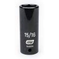GearWrench 84555N &amp;frac12;&amp;quot; Drive 6-Point Deep Impact SAE Socket, <sup>15</sup>&amp;frasl;<sub>16</sub>&amp;quot;-
