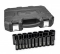 GearWrench 84934N &amp;frac12;&amp;quot; Drive 6-Point Deep Impact SAE Socket Set, 19-piece-