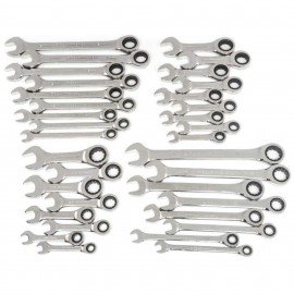 GearWrench 85034 Ratcheting Combination Wrench Set, 34-piece, SAE/Metric-