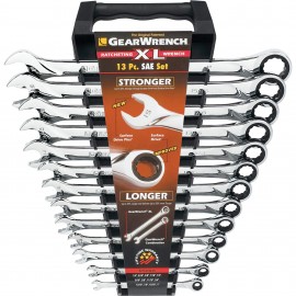 GearWrench 85199 Extra-Long Wrench Set, 13-piece, ¼" to 1"-