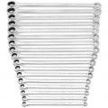 GearWrench 85989 XL GearBox Double Box Ratcheting Wrench Set, 17-Piece, 8 to 25 mm-