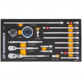GearWrench 86520 Ratchet &amp; Drive Tool Set, 18-piece, ¼" drive-