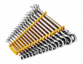 Gearwrench 86728 90-Tooth 12-Point Flex Head Ratcheting Combination Metric Wrench Set, 8 mm-