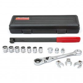 GearWrench 89000 Serpentine Belt Tool Set, with Locking Flex-Head Ratcheting Wrench-