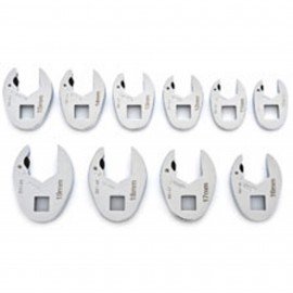 GearWrench 89119 Ratcheting Crowfoot Wrench Set, 3/8" Drive, Metric and SAE-