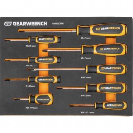 GearWrench GWMSSCRPH Phillips Screwdriver Set, 9-piece, in Foam Storage Tray-