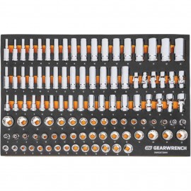 GearWrench GWMSSKT38 mm Metric Socket Set in Foam Storage Tray, 3/8" drive, 104-piece-