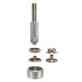 General Tools 1265 Snap Fastener Kit with 6 sets of fasteners and a 2-piece setting tool-