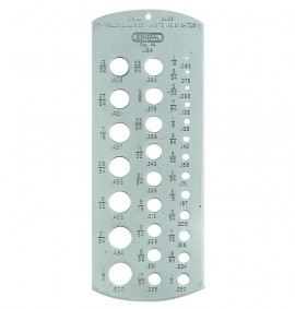 General Tools 14 Fractional Drill Bit Gauge, stainless steel, 1/16 to 1/2&amp;quot;-