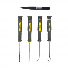 General Tools 60005 5-Piece Precision Probe Pick and Tweezer Set-