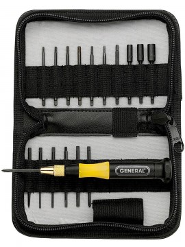 General Tools 63518 18-piece Precision Screwdriver Set with T5 torx blade-