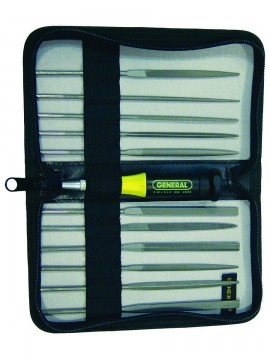 General Tools 707475 12-piece Chromium Alloy Steel Needle File Set, 5-1/2" length-