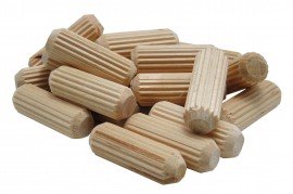 General Tools 840038 Fluted Hardwood Dowel Pins, 3/8", FSC compliant, 35-pack-