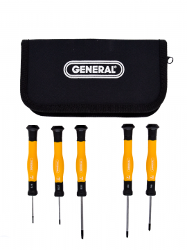 General Tools Precision Screwdriver Set, 5-piece-