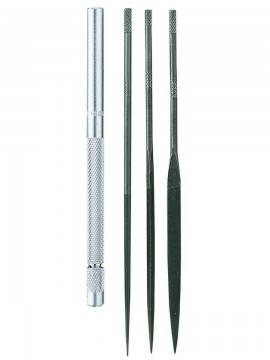 General Tools S477 Steel Needle File Set with handle-