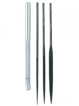General Tools S477 Steel Needle File Set with handle-