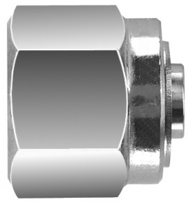 BI-Lok DBA Plug, &amp;frac14;&amp;quot; tube OD, <sup>9</sup>&amp;frasl;<sub>16</sub>&amp;quot; tube nut-