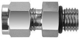BI-Lok DCU SAE/MS Male Straight Thread Connector, &amp;frac58;&amp;quot; tube OD, &amp;frac34;&amp;quot;-16 T straight thread-