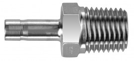 BI-Lok Series D DHA Tube Stub to Male NPT Adapter, &amp;frac38;&amp;quot; A tube OD, &amp;frac38;&amp;quot; NPT-