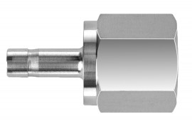 BI-Lok DHC Tube Stub to Female NPT Adapter, &amp;frac18;&amp;quot; A tube OD, &amp;frac18;&amp;quot; T NPT-