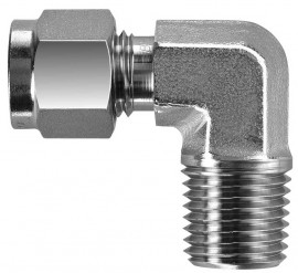 BI-Lok DLN Male NPT Elbow, &amp;frac38;&amp;quot; A tube OD, &amp;frac18;&amp;quot; T NPT-