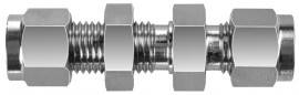 BI-Lok DSU Bulkhead Union, &amp;frac18;&amp;quot; A tube OD-