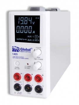 Global Specialties 1405 Triple-Output Switching DC Power Supply, 100 W-