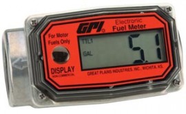 GPI 113255-1 (01A31GM) 1" NPT Aluminum Fuel Flow Meter, 3 to 30 GPM-