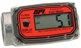 GPI 113255-12 Aluminum Fuel Meter, 10-100 LPM, NPT Thread-